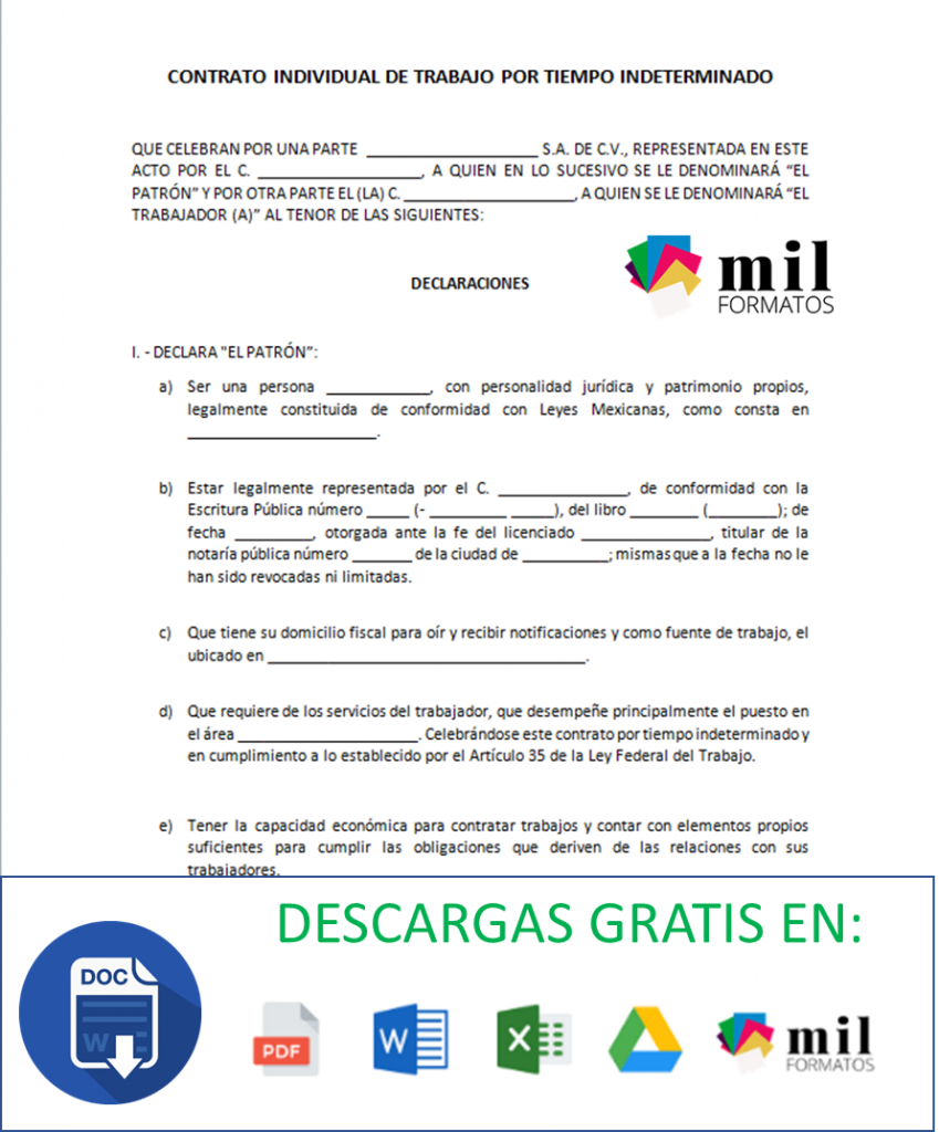 Formatos de contratacion de personal