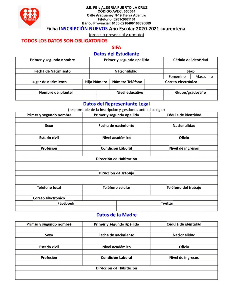 Inscripcion al rif