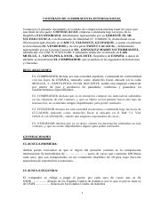 Contrato de compraventa internacional ejemplo lleno