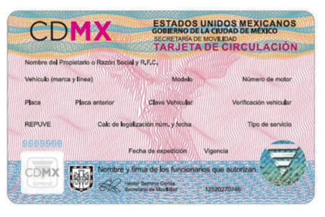 Renovacion de tarjeta de circulacion df