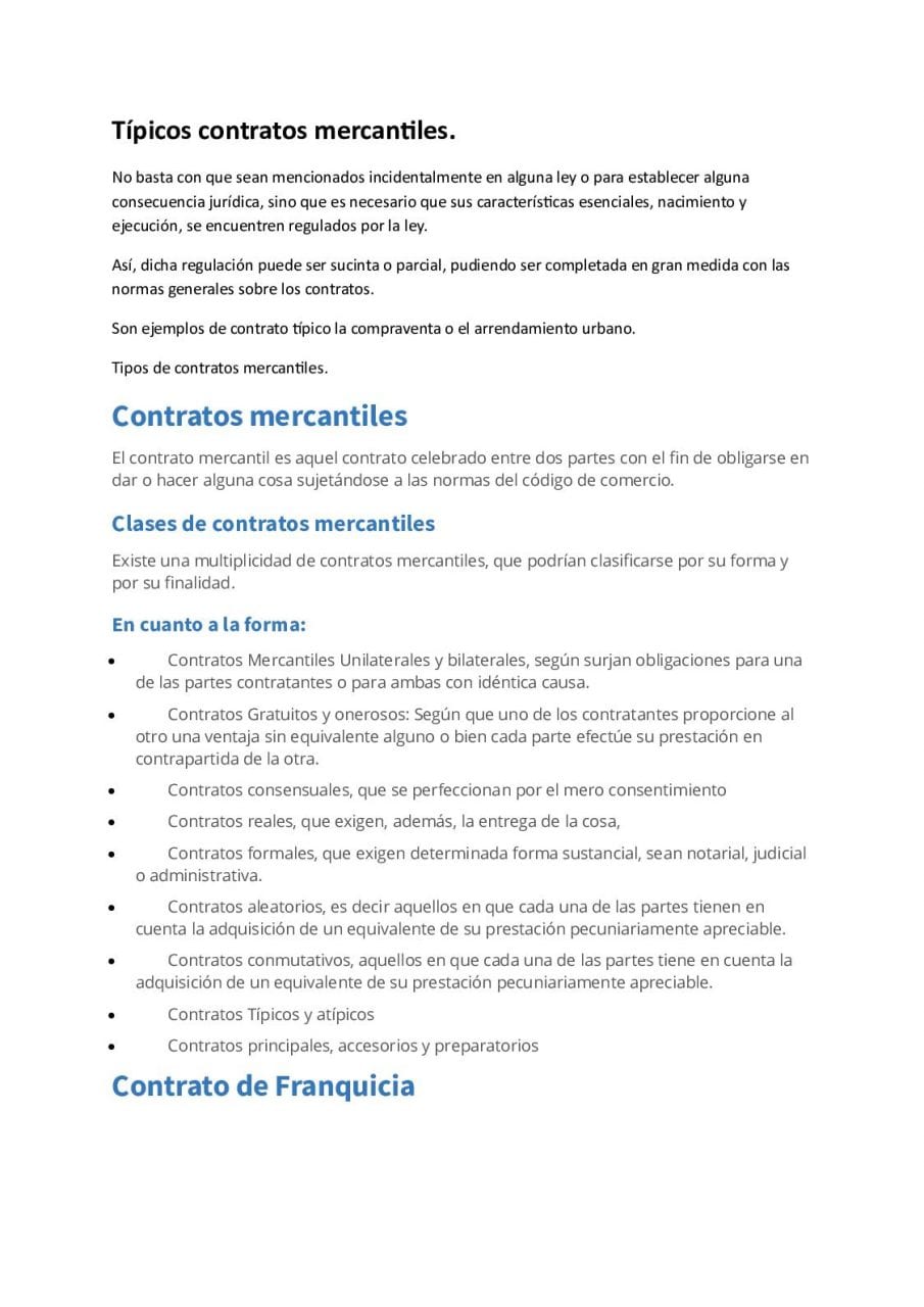 Contrato de compraventa mercantil caracteristicas