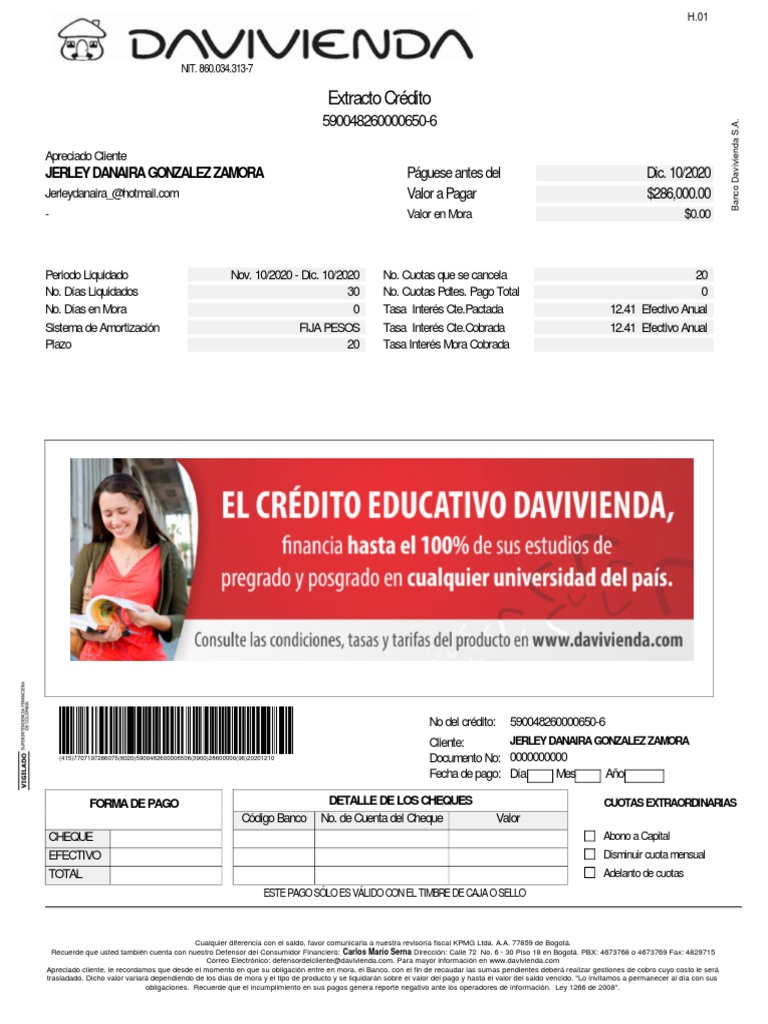 Davivienda credito de vehiculo