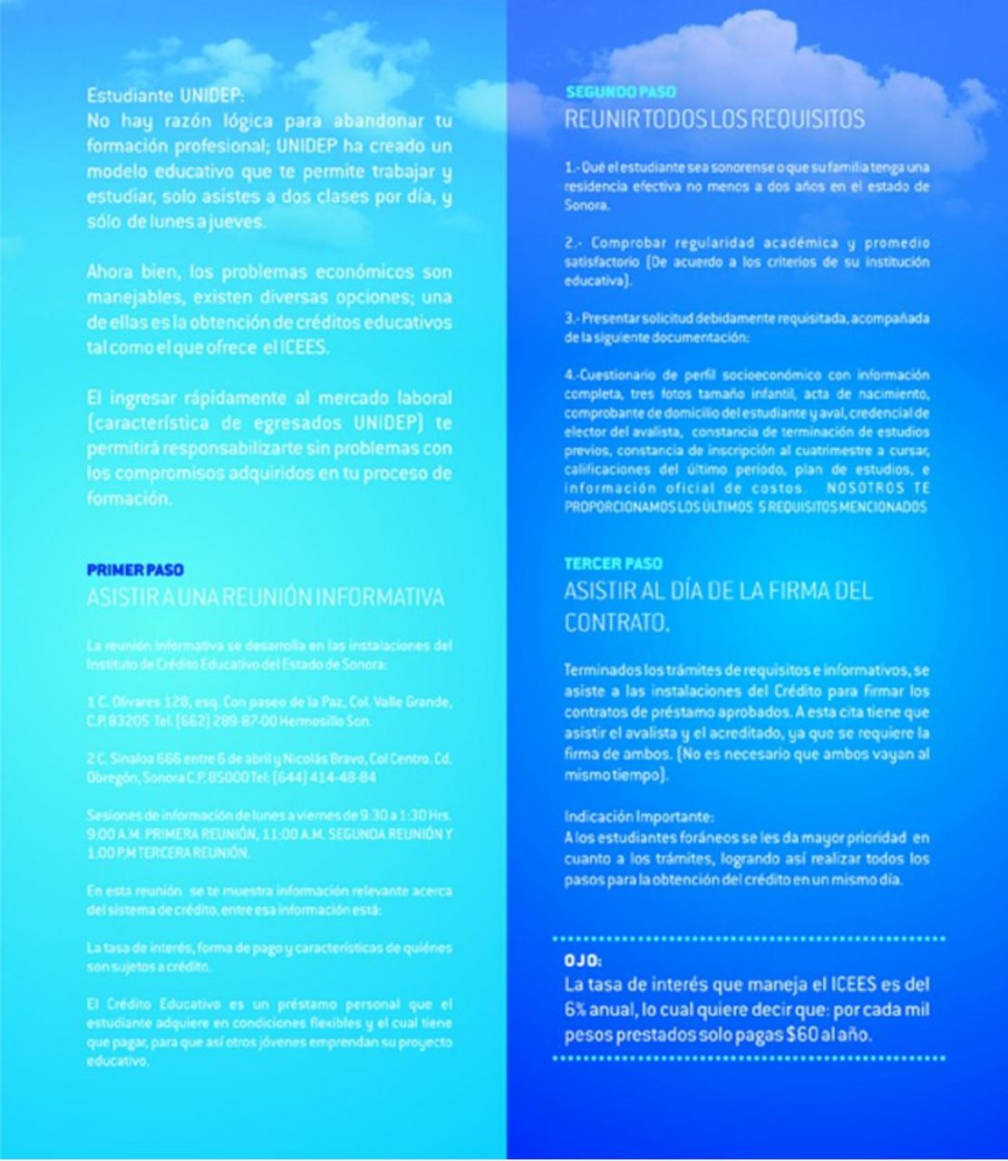 Credito educativo sonora solicitud