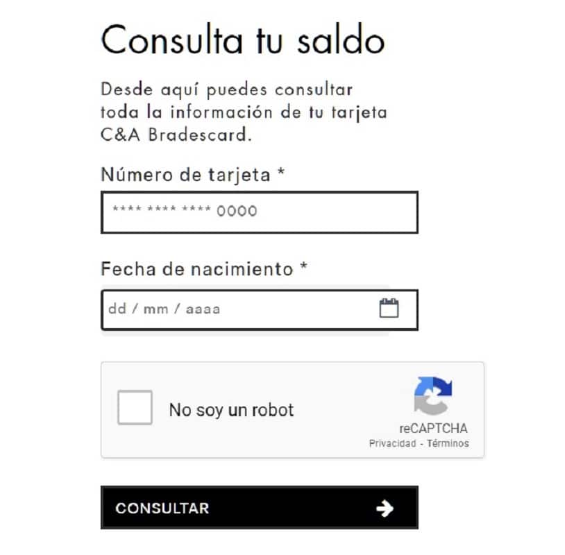Tramitar tarjeta c&a en linea