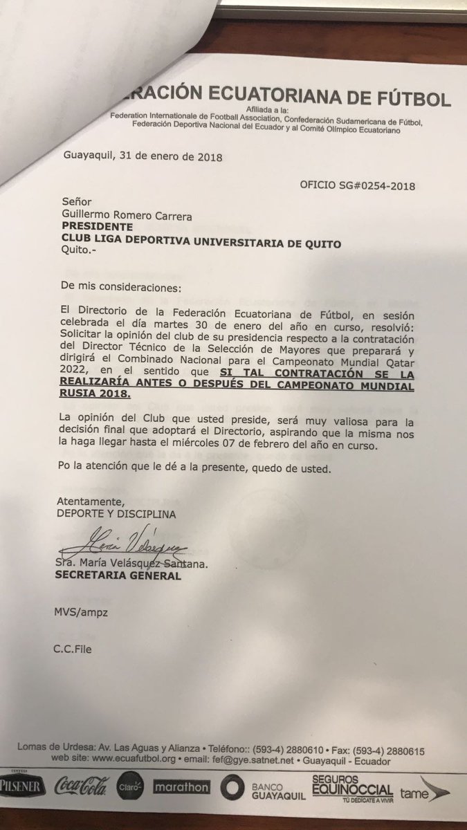 Carta dirigida a claro