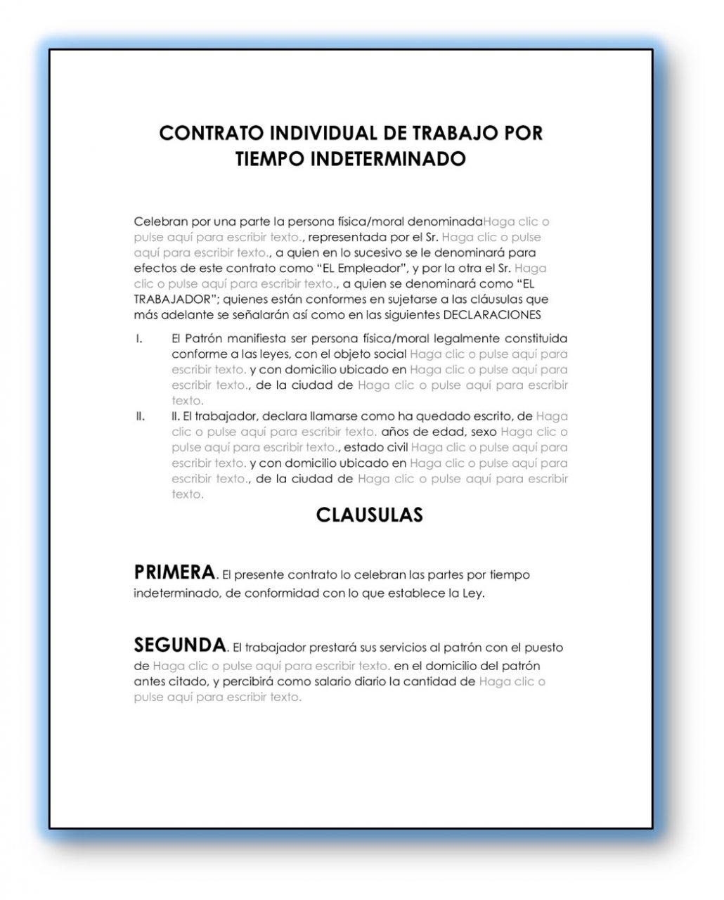 Contrato individual de trabajo