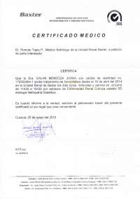 Certificado medico para llenar