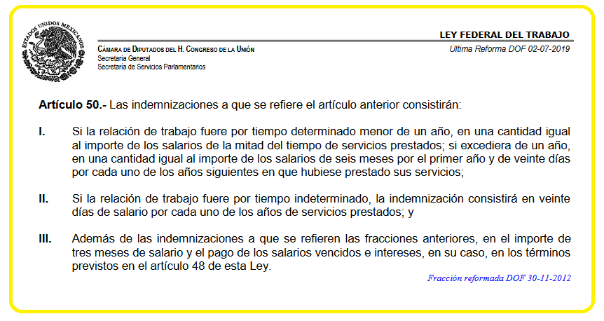 Articulo De Finiquito En La Ley Federal Del Trabajo Trabajo Gobierno