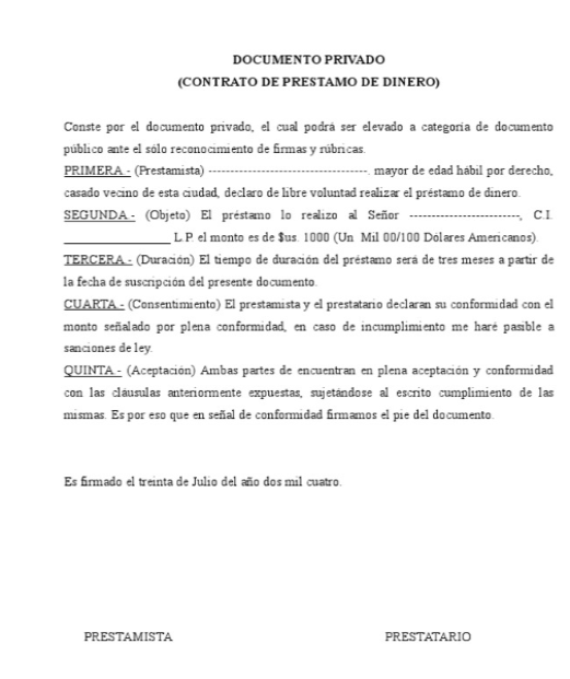 Contrato de prestamo de dinero con garantia de inmueble