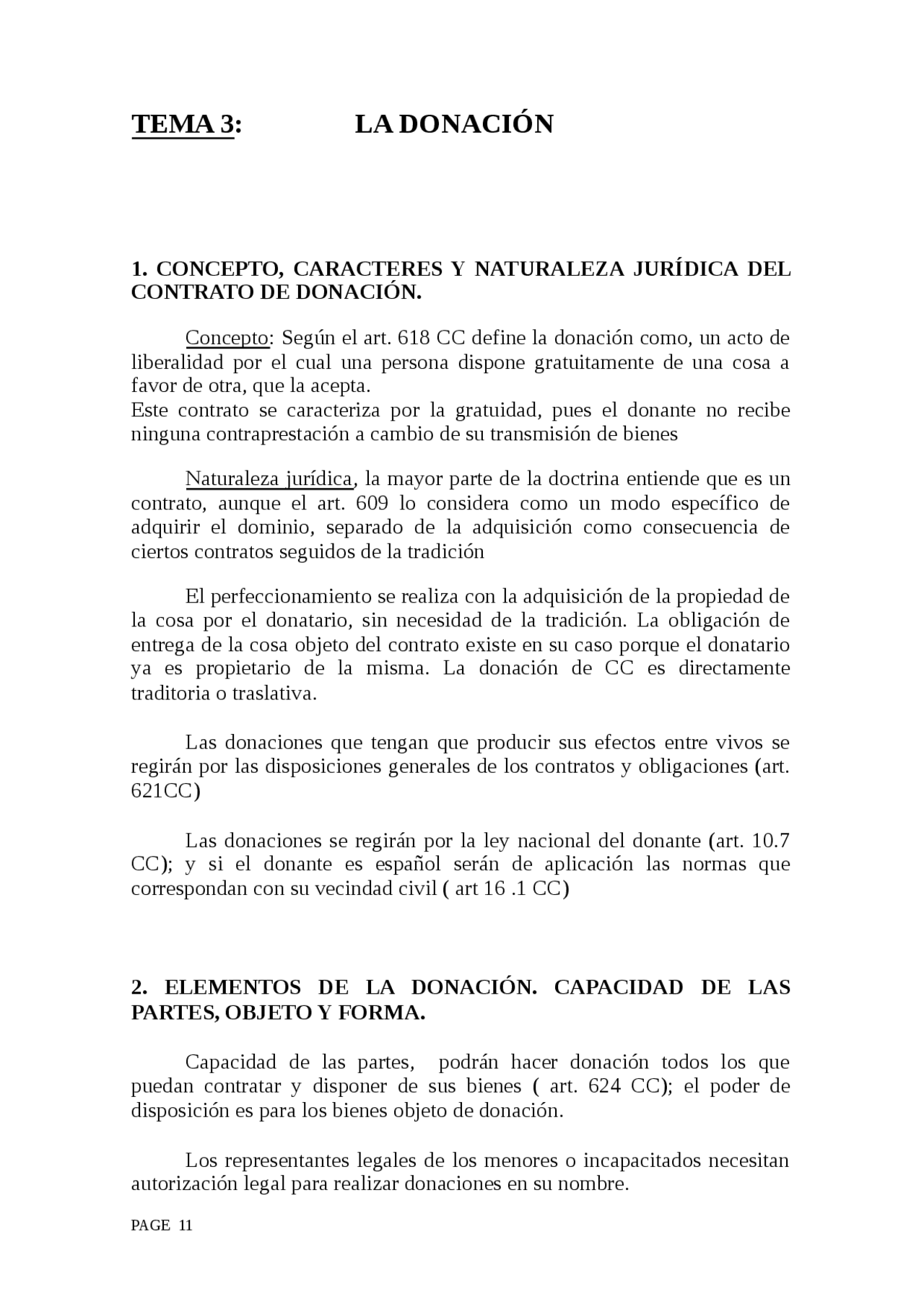 Partes del contrato de donacion