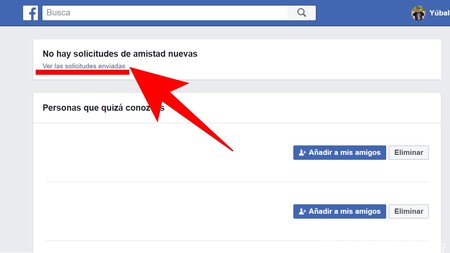 Como saber a quien le envie solicitud de amistad en facebook