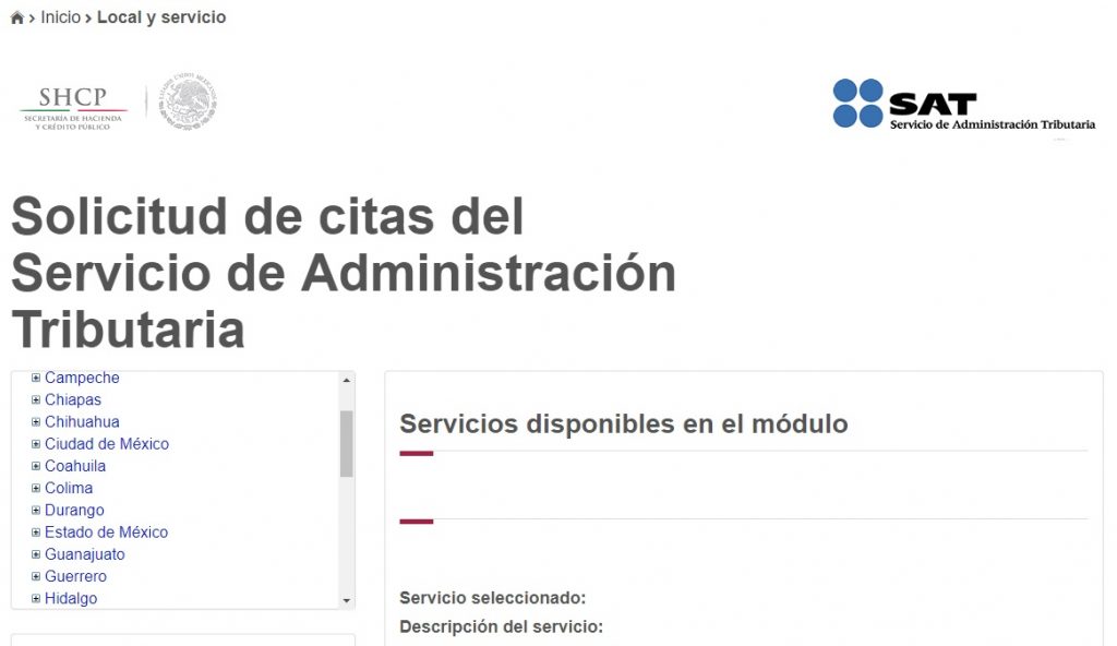 Registrar correo en el sat