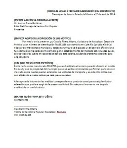 Formato de solicitud de documentos