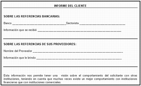 Solicitud de credito formato