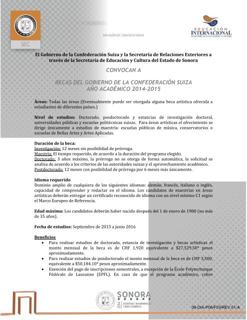 Imprimir solicitud de becas sonora