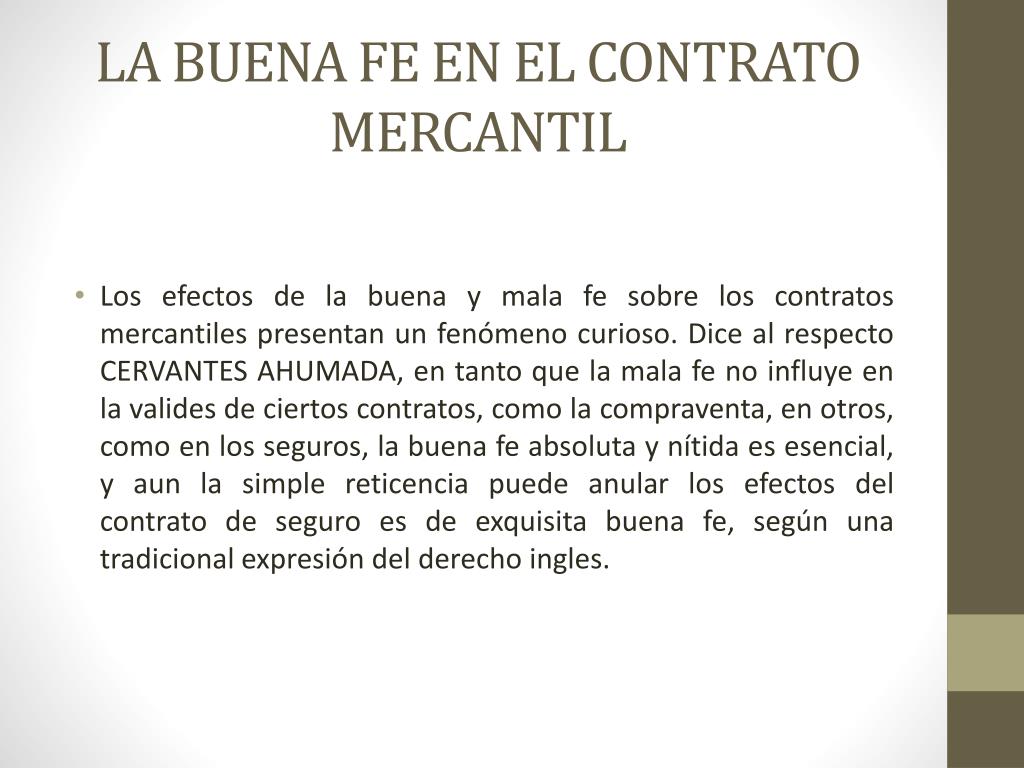 Contrato de buena fe