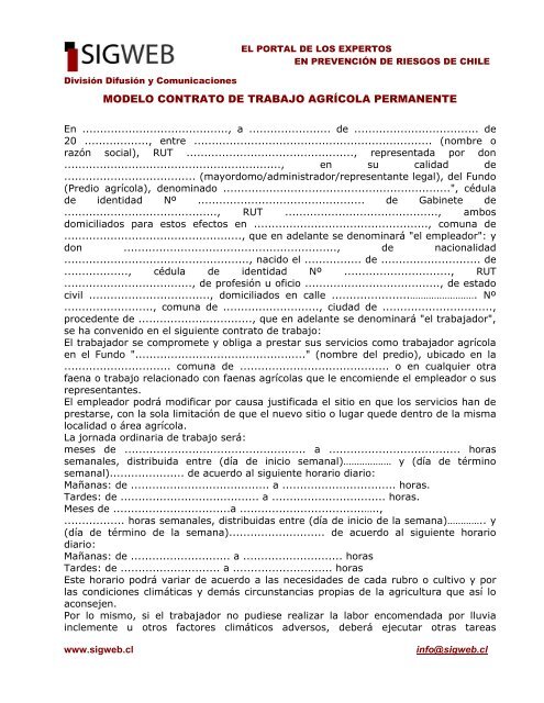 Ejemplo de contrato social