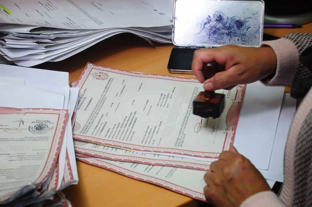 Documentos para registro de un bebe