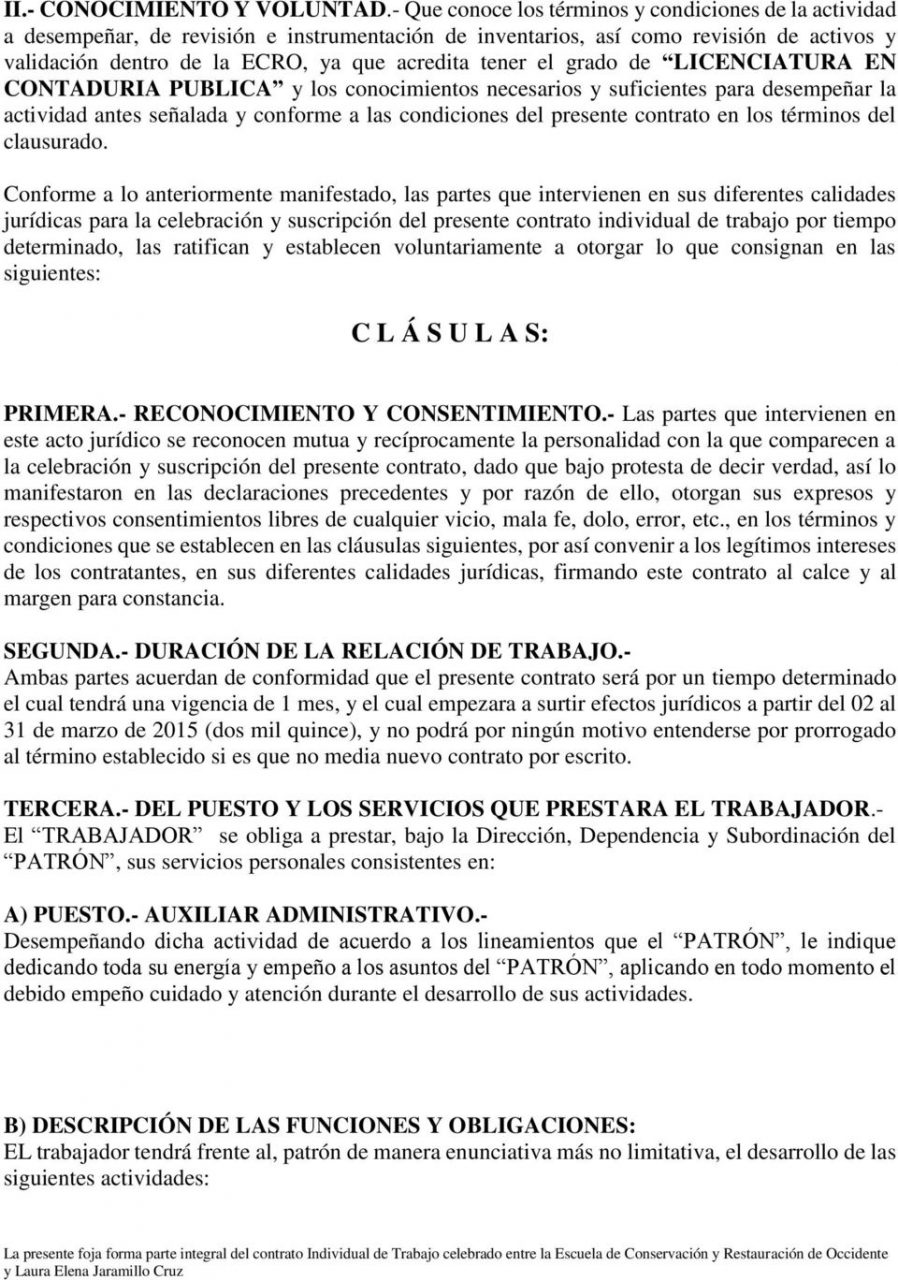 Contrato por tiempo determinado ejemplo lleno