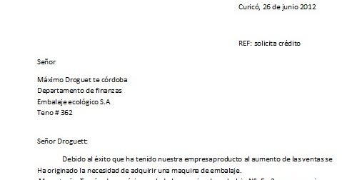 Escrito para solicitar algo