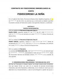 Modelo de contrato de fideicomiso