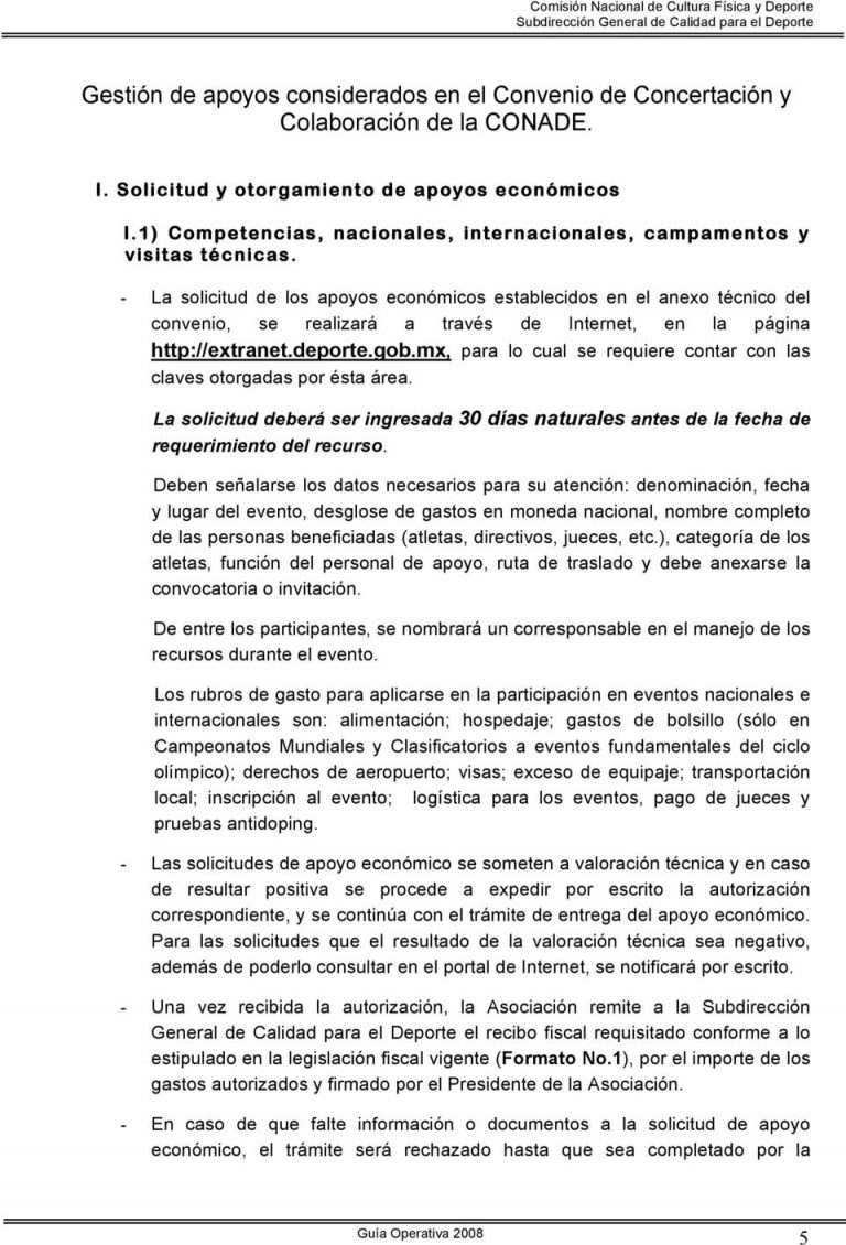 Carta De Solicitud De Apoyo Economico Para Deporte Actualizado Junio 2022