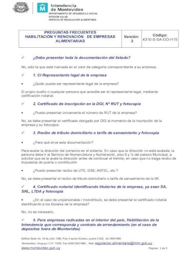 Certificado de salubridad