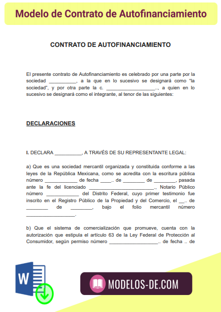Contrato de autofinanciamiento mercantil