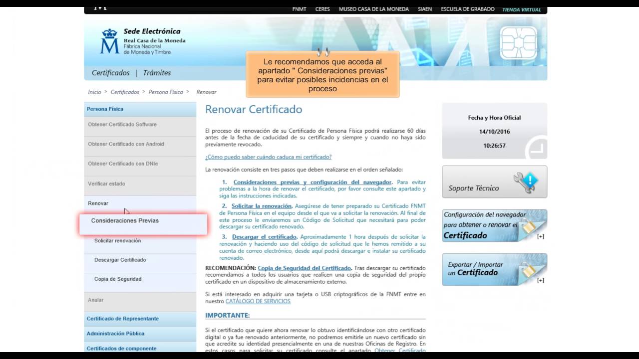 Renovar certificado digital caducado sat