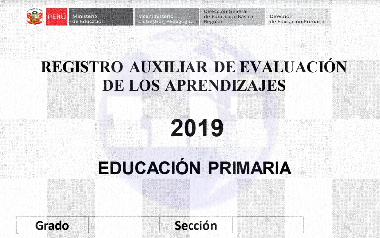 Registro de evaluacion primaria