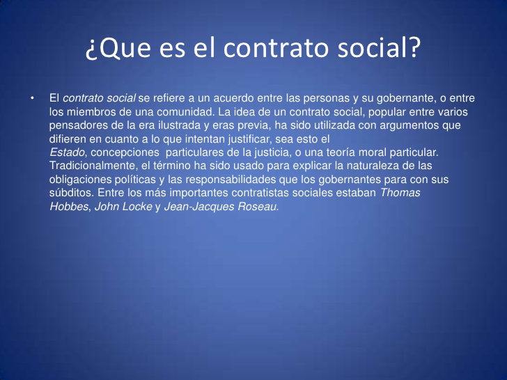 Definicion de contrato social