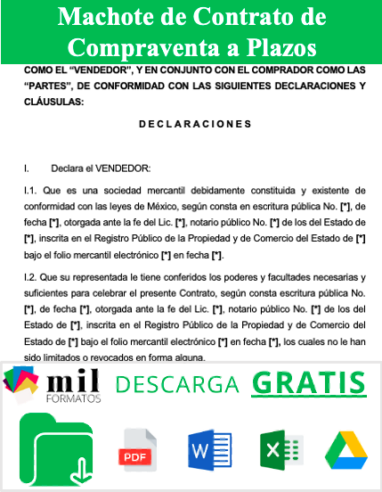 Contrato de compraventa internacional llenado