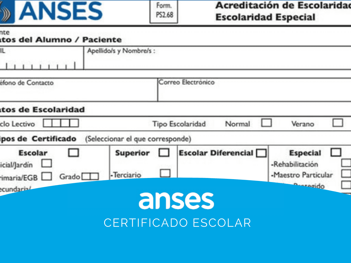 Que es el certificado escolar