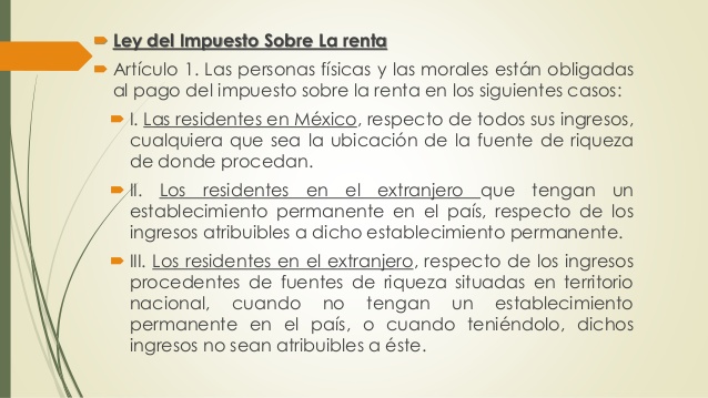 Sujetos obligados al pago de impuestos