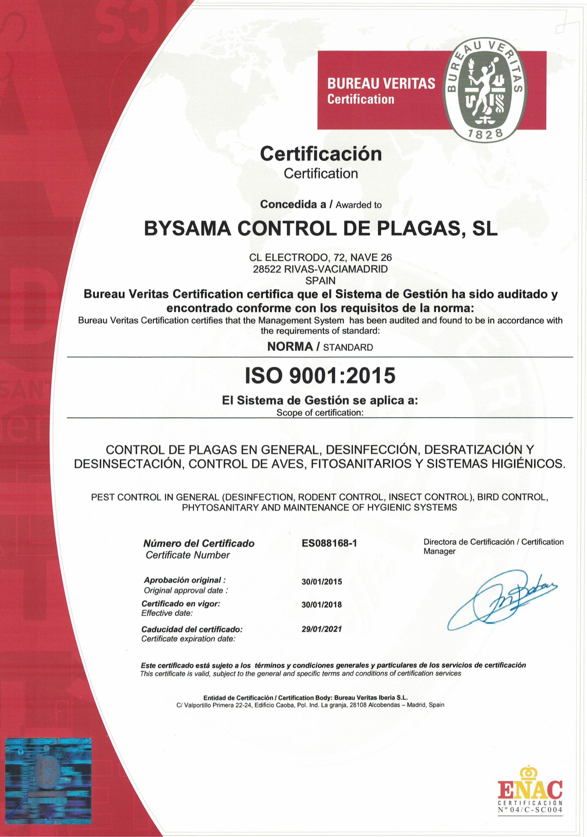 Certificado de fumigacion
