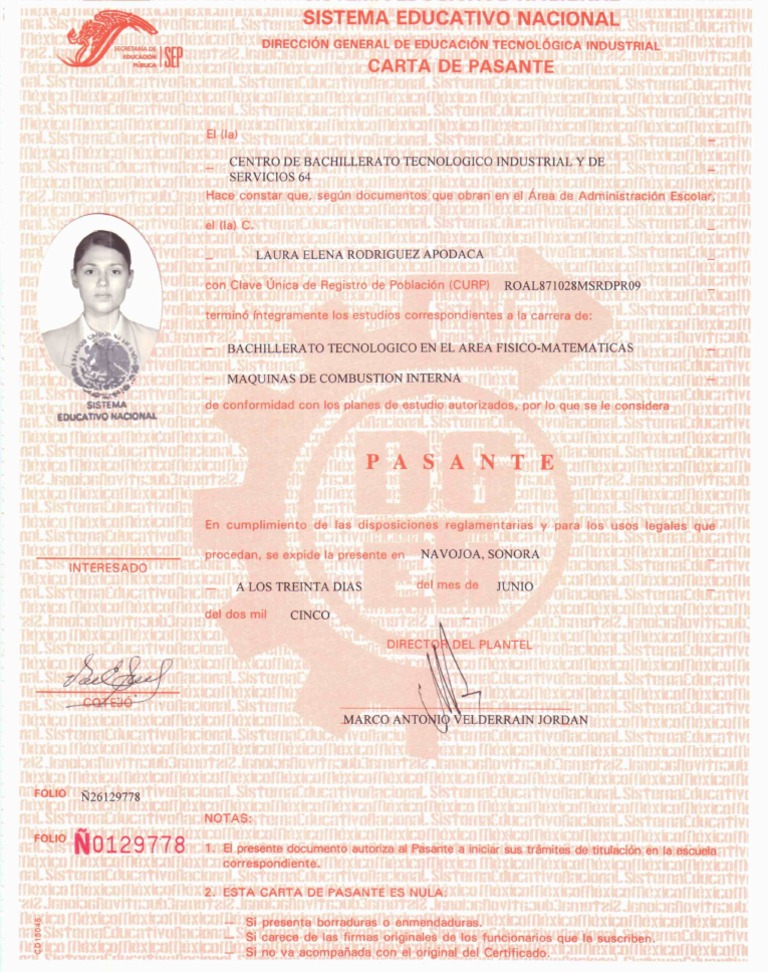 Fotos para certificado de bachilleres