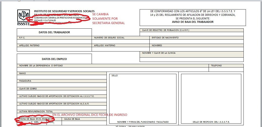 Comprobante de pago issste