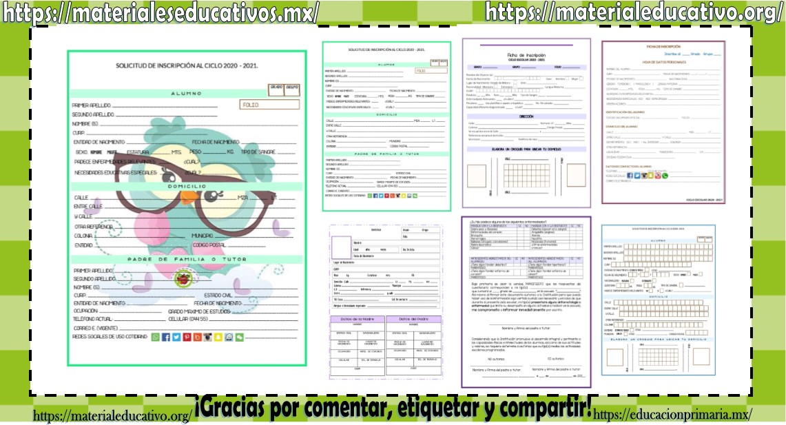 Fichas de inscripcion preescolar