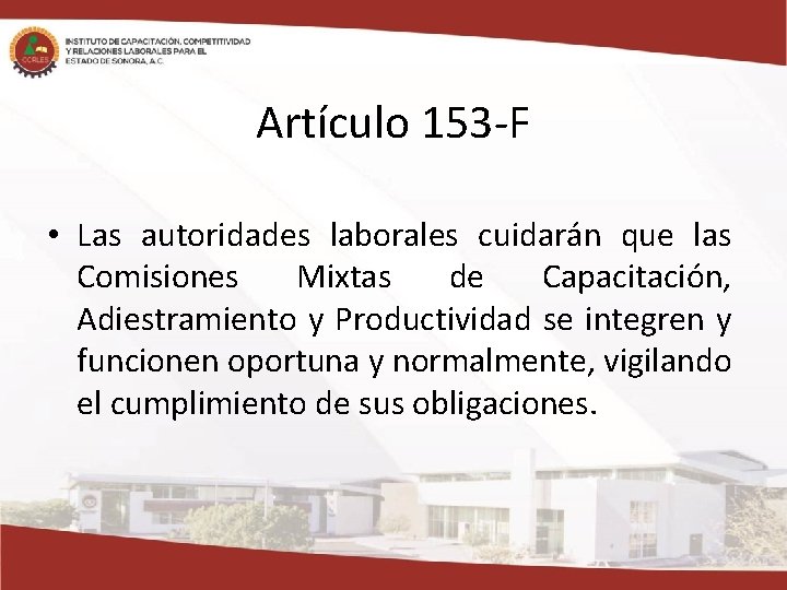 Inscripción de la comisión mixta de capacitación y adiestramiento ante la secretaría