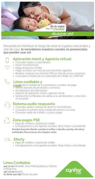 Tarjeta de credito confiar