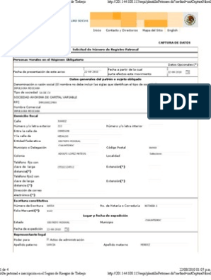 Registro patronal de empresas