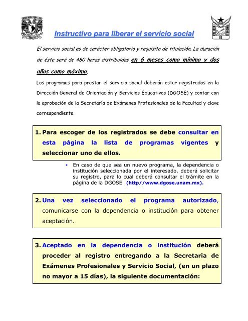 Solicitud para servicio social