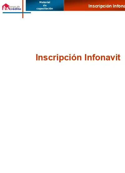 Inscripcion de infonavit