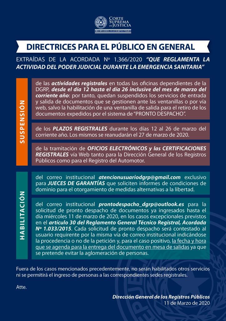 Organizacion del registro publico dela propiedad