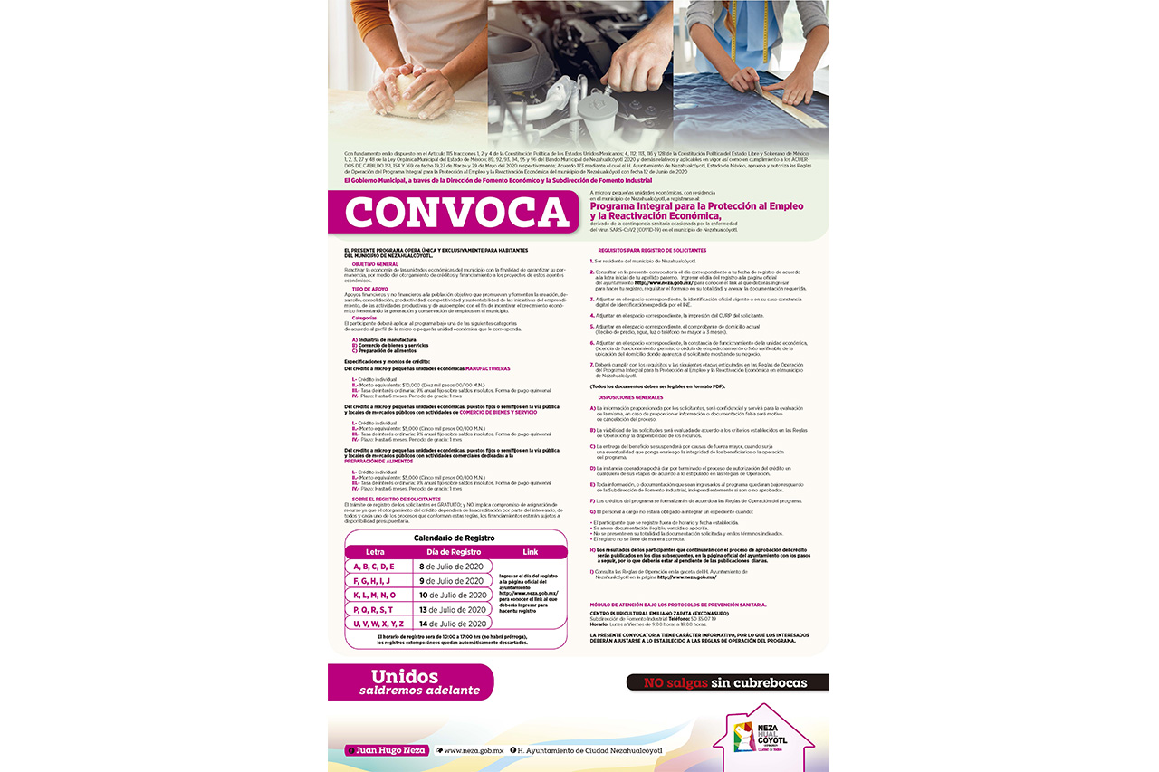 Constancia de registro al programa integral