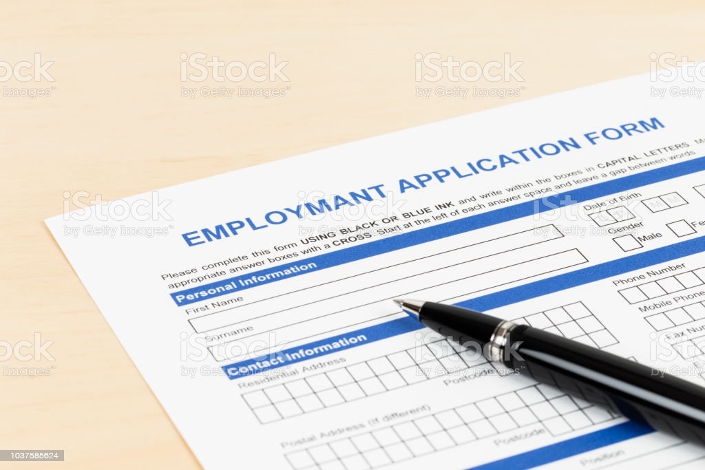 Concepto de solicitud de empleo