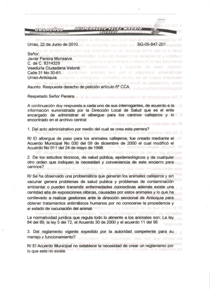 Minuta respuesta derecho de peticion