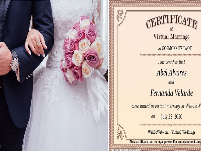 Certificado de boda virtual