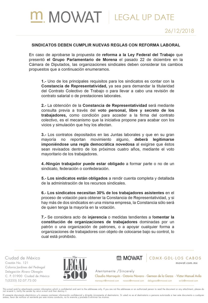 Requisitos del contrato colectivo de trabajo en mexico