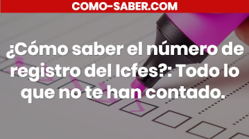 Como buscar el numero de registro del icfes